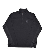 Spyder Sweater Mens Large Black 1/4 Zip Core Pullover Heavyweight Sweatshirt