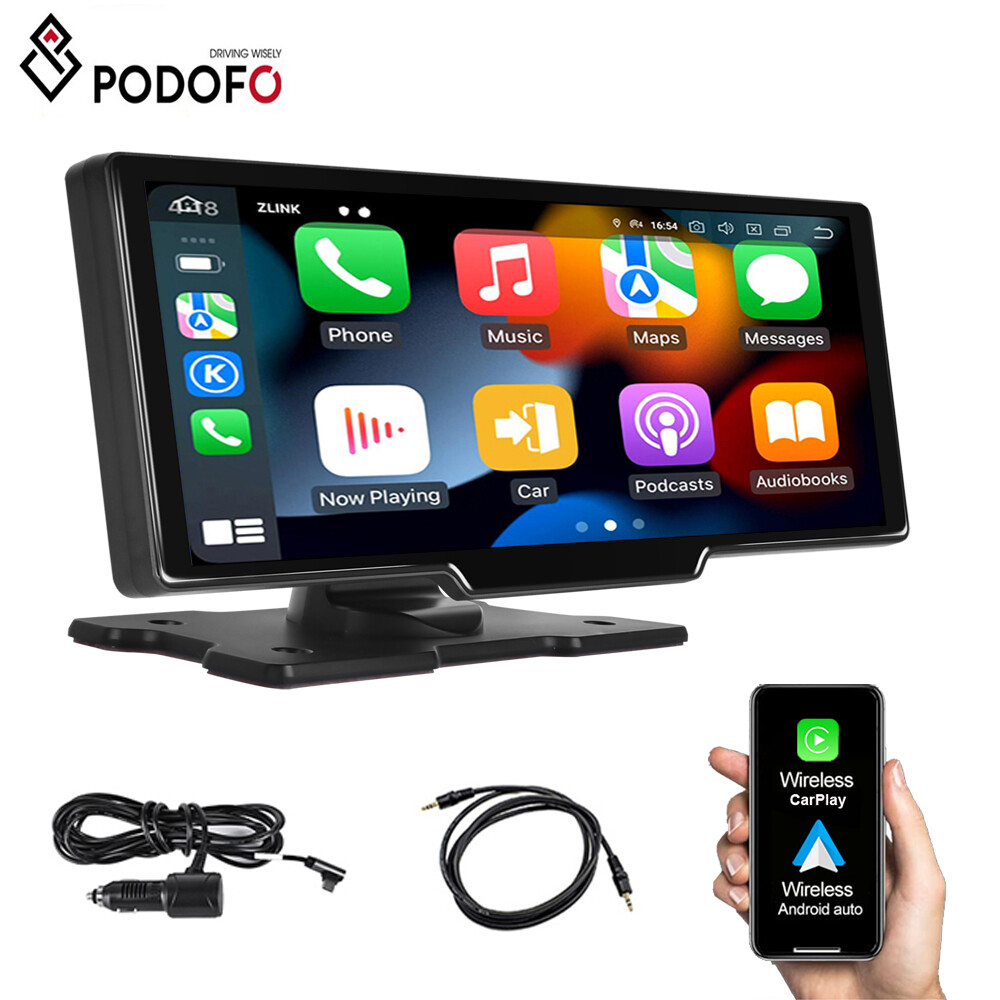 9.3 inch Portable Touch Screen 2K Car Wireless Apple CarPlay Android Auto  Radio | eBay