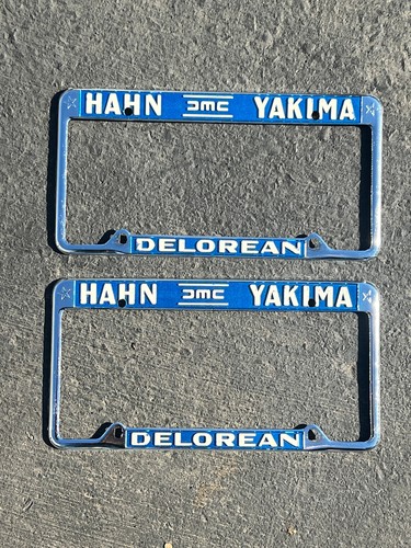 RARE Original Vintage DELOREAN DMC-12 Hahn Yakima WA Dealer License Plate Frames - Picture 3 of 4