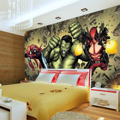Hulk Marvel Movie Full Wall Mural Photo Wallpaper Printing 3D Decor Kid Home