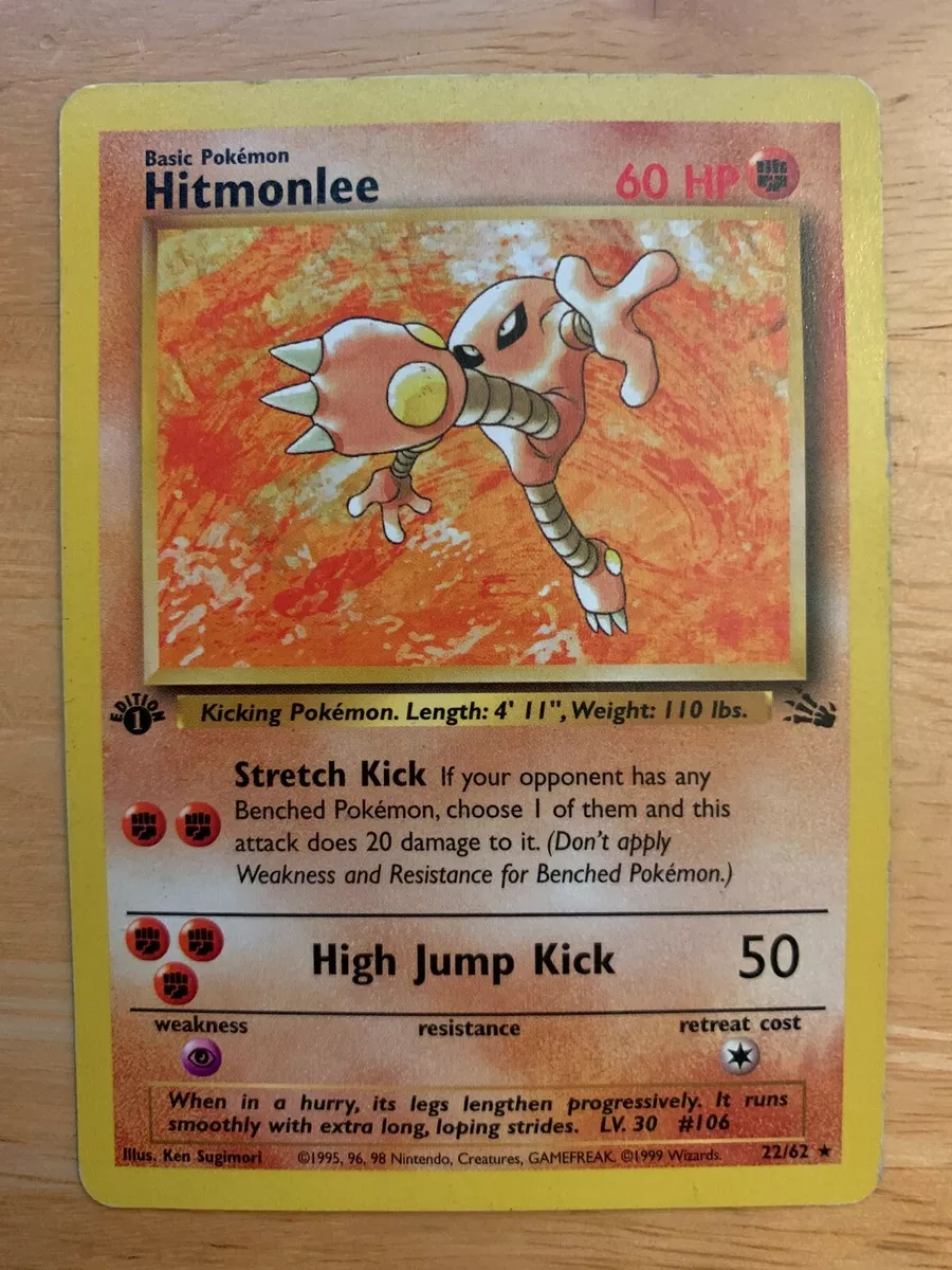 Pokémon Card, Hitmonlee, 1st Edition