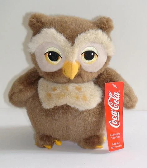 OWL TRUDI GADGET COCA-COLA HARRY POTTER 2001-RARE-NEW PLUSH OWL OWL PLUSH