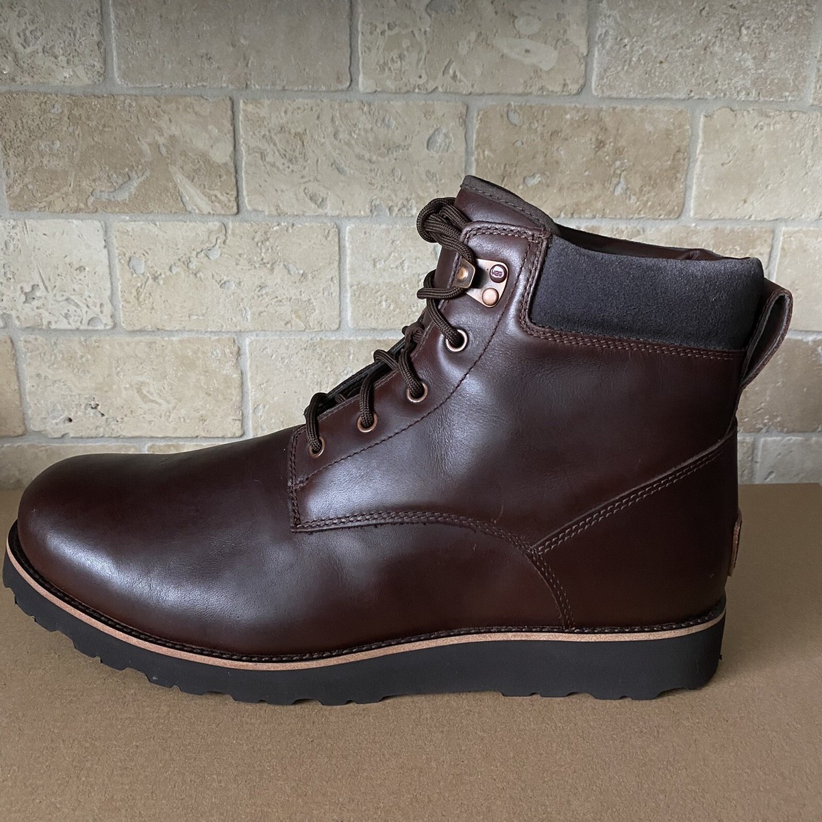 UGG SETON TL CORDOVAN BROWN WATERPROOF LEATHER FUR SNOW BOOTS