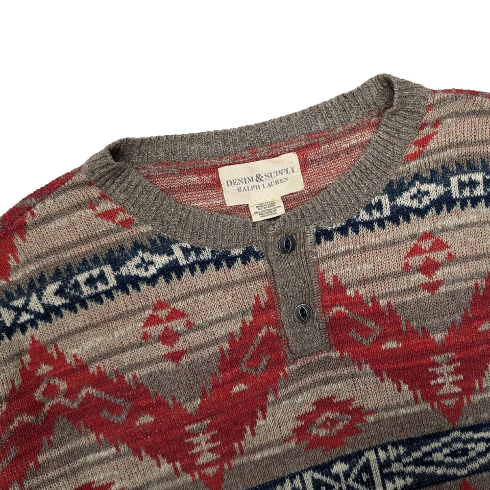 Denim & Supply Ralph Lauren Sweater Men's Size XXL Southwestern Pattern - Image 2 of 4