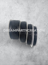 BLACK Organza SATIN EDGE Sheer Ribbon 100 nylon Choose Size  Yardage