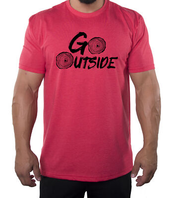 Go Outside Men's T-shirts, Outdoor Shirts, Men's Graphic T-shirts
