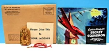 CAPTAIN MIDNIGHT 1949 SECRET SQUADRON CODE MANUAL & KEY-O-MATIC & KEY (RARE)