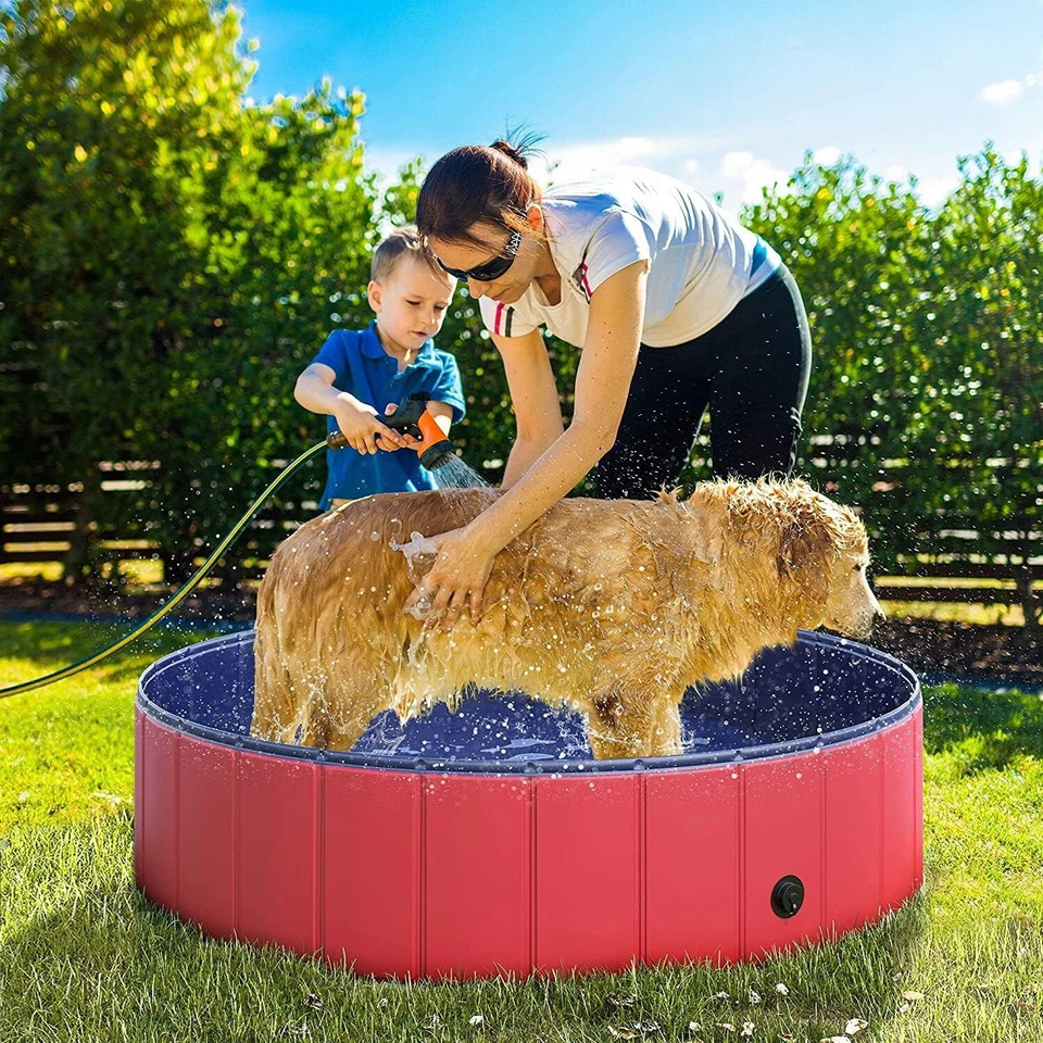 Hundepool Wasserbecken Doggy Swimmingpool Planschbecken Faltbar 80cm Bware ✅ - Bild 4 von 4