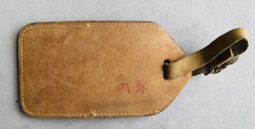 Targhetta identificativa bagaglio Delta Airlines in pelle marrone - logo widget - Foto 2 di 2