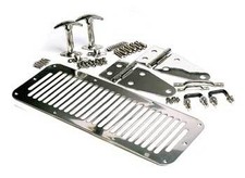 1978-1986 Cj5 Cj7 Scrambler Hood Grill Hinge Latch Kit Stainless Steel