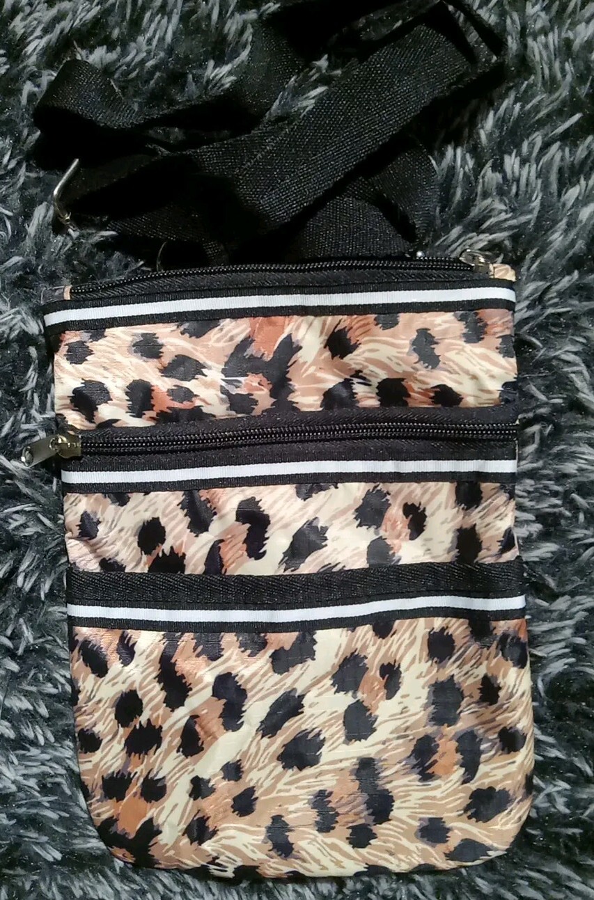 Leopard Print Crossbody Bag Stylish and Trendy  -image