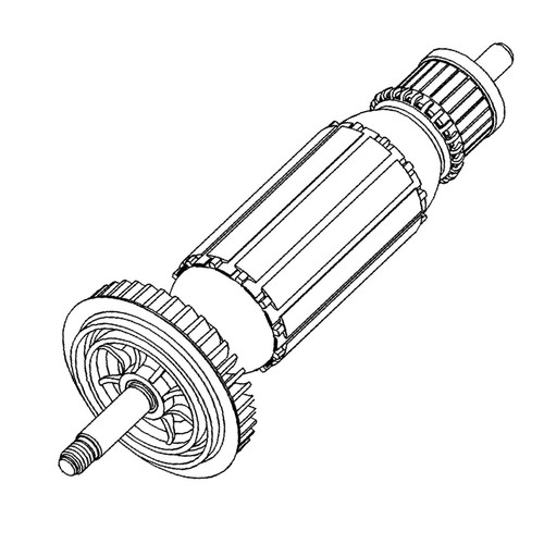 Trade-Shop Ancre / Rotor / Moteur De Rechange Avec Ventilateur Pour Meuleuse D'angle Bosch GWS 8-115 3 601 H20 000/020/030/040/070/090/092/0P0