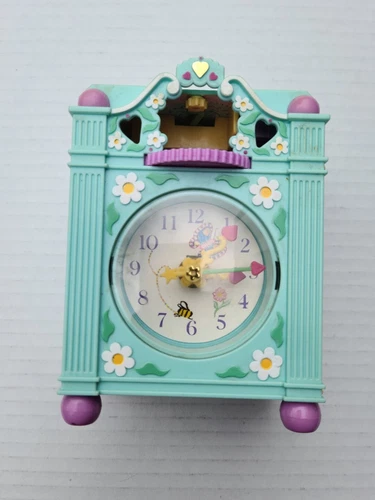 Vintage Polly Pocket 1991 Light Blue Fun Time Bluebird Clock WORKS  - No Figures