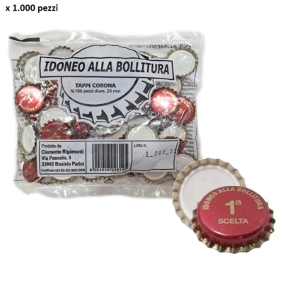 Tappi Corona Per Birra 26mm - Confezione Da 200 Pezzi - Foto 12