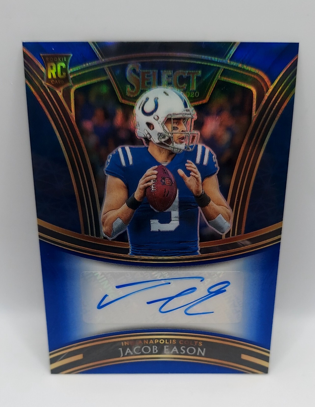 Jacob Eason Blue Prizm Rookie Auto 0#/50 2020 Select Signatures 