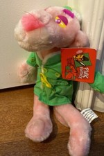 VINTAGE 1999 PINK PANTHER in Green Jacket Plush by KellyToy NEW w/Tags -10" tall