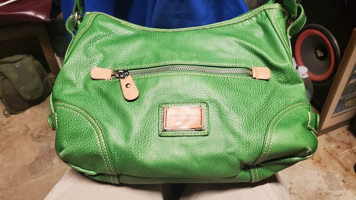 Tommy Hilfiger Green Leather Purse | eBay
