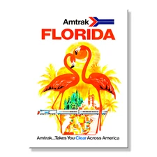 AMTRAK FLORIDA Vintage Advert Design 3.5 " x 2.5 " FRIDGE MAGNET