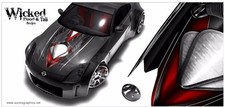 Race Car Truck Hood Wrap Vinyl Graphic Decal Style Wicked