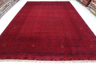 10 x 13 ft Tribal Bokhara Red Area Rug Afghan Hand Knotted Wool Living room Rug