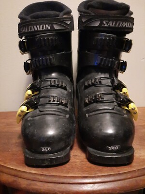 Salomon Sport Team Performa 4.0 Ski Boots Size 24 US M 6 W 7 Black