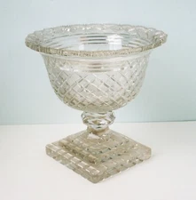Cut Glass Pedestal Bowl, Centerpiece, Urn,  10" Dia, weighs 10 Lbs.