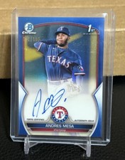 2023 Bowman Chrome Andres Mesa #/150 Blue Refractor Auto Texas Rangers Rookie