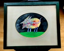 Bernhard Jäger "leicht agressiv" 1978 übermalte Lithografie (Aquarell) signiert