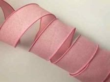 Pink Ribbon, 1 1/2" Wide, Wired Edge, 5 YARDS
