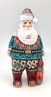 8.75” Tall Santa Russian Art Work Father Frost Wood Hand Carved Painted Signed