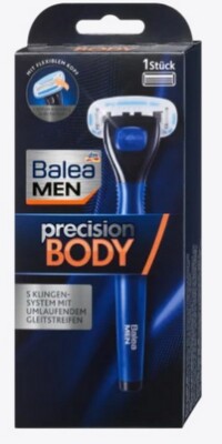 BALEA MEN Precision Body RAZOR KIT. Sensitive skin. Ribbon with with vitamin E