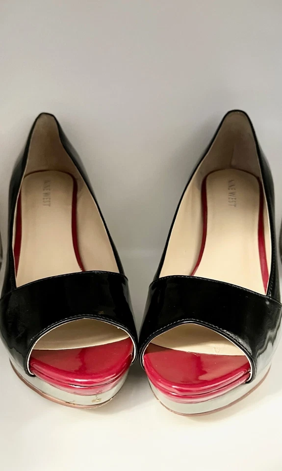 Nine West Jentley Patent Peep Toe Pumps - Image 3 of 3