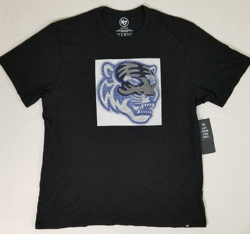 '47 Brand UNIVERSITY of MEMPHIS TIGERS Black Short Sleeve T-Shirt Adult XXL NWT