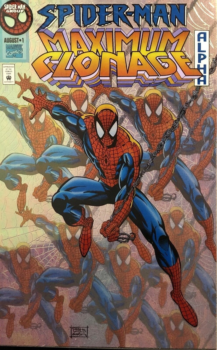 Spider-Man Maximum Clonage Alpha (1995) Clear Chrome Comic Cover