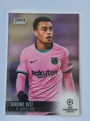 Topps Chrome Stadium Club Fußball Karte CL 20/21 Nr. 16 Sergino Dest