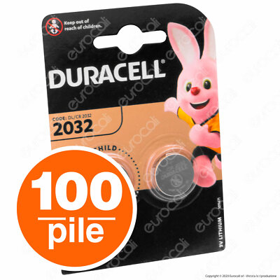 Duracell DL2032 - Batteria al litio Coin, 2032, 3 V, 230 mAh, capacità: 2032, dimensioni: 6 Duracell DL2032 - Batteria al litio Coin, 2032, 3 V, 230 mAh, capacità: 2032, dimensioni: 6