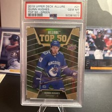 2019-20 Upper Deck Allure - Top 50 Quinn Hughes #T50-21 (RC) 37/50 POP-1 ⭐️