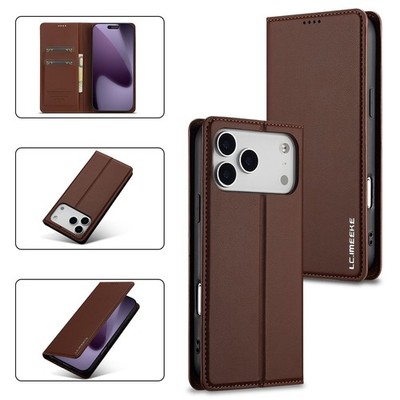 For iPhone 17 ProMax 17 Air 16 Pro Max 15 14 13 Phone Case Leather Card Holder