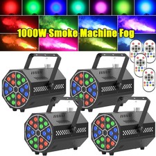 4x 1000W Smoke Fog Machine, Atmospheric Effects Machine Stage Party with Remote