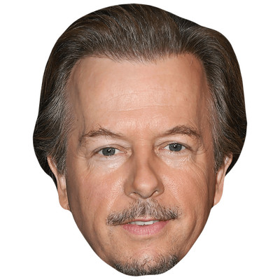 David Spade (Schnurrbart) Promi Maske, flaches Kartengesicht, Kostüm Maske