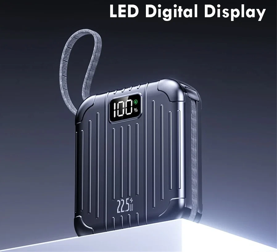 Powerbank 10000mAh – Kompakt & Leistungsstark | 4 Anschlüsse | USB-C In/Out | - Bild 2 von 4