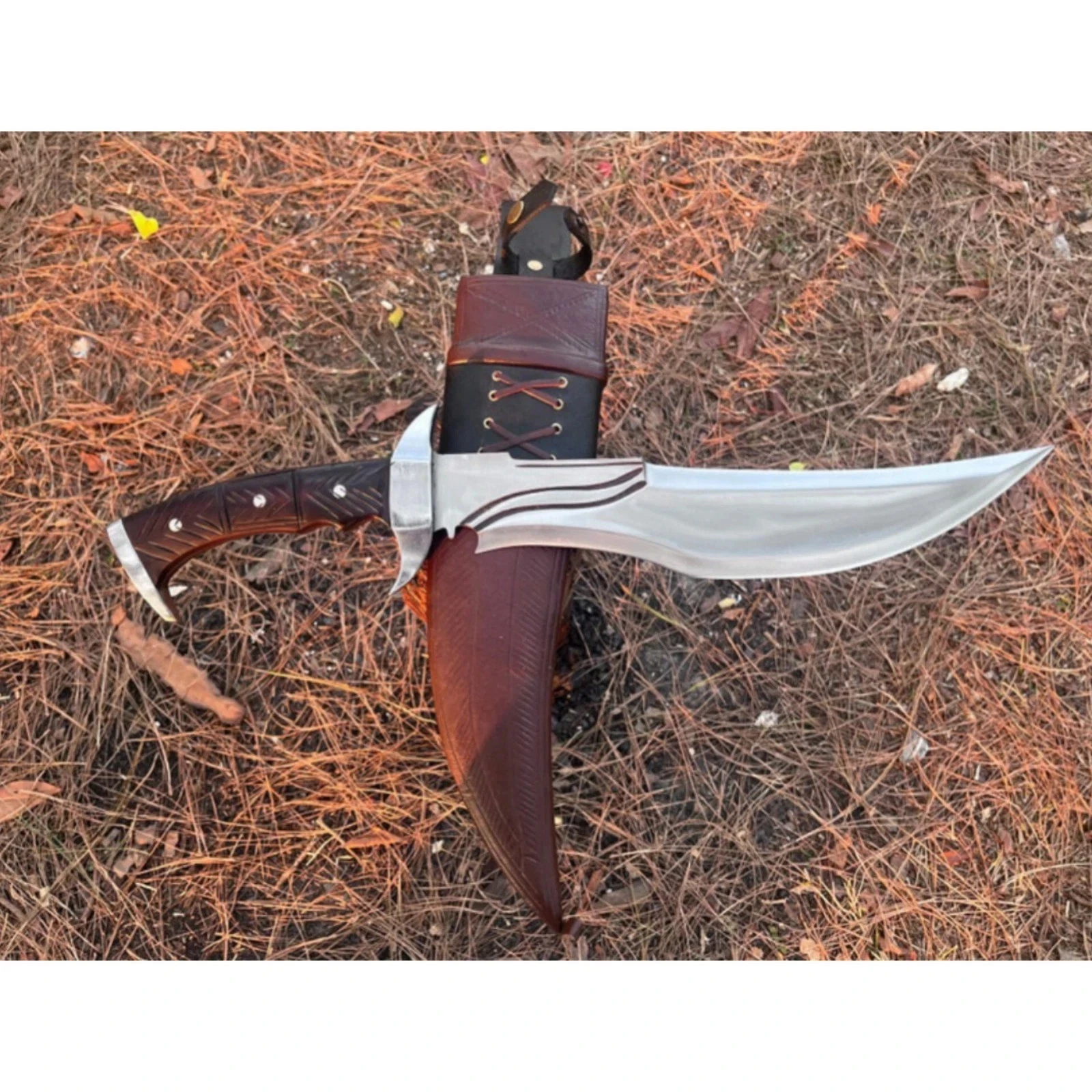 Custom Handmade Carbon Steel Blade Tactical Bowie Knife | Hunting Knife Camping