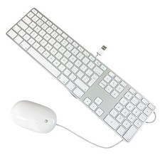Apple Keyboard & Mouse A1243 A1152 UK Wired For iMac Mac Pro Mac Mini Aluminium