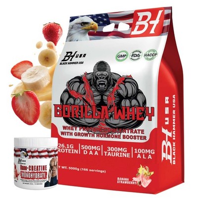 Gorilla Whey 5kg + Nano Creatine  High Performance | Black Hammer USA