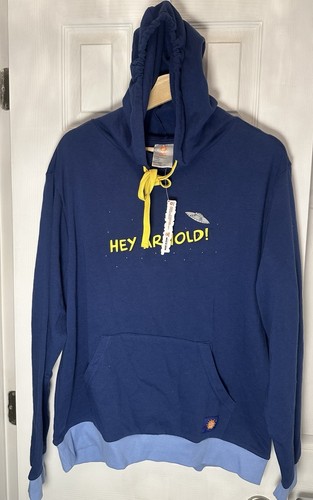 Nickelodeon Hey Arnold Blue Halloween Hoodie, Men's L