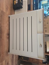 Cream Radiator Cover - Medium with Two Drawers 960mm MDF Rectangular