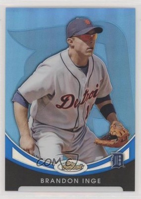 2010 Topps Finest Blue Refractor /299 Brandon Inge #58 fm0