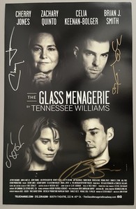 The Glass Menagerie Original Theater Poster Signed Jones Quinto Keenan-Bolger