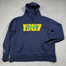 Polo Ralph Lauren Double Knit Polo 1967 Pullover Hoodie Women L Navy Blue