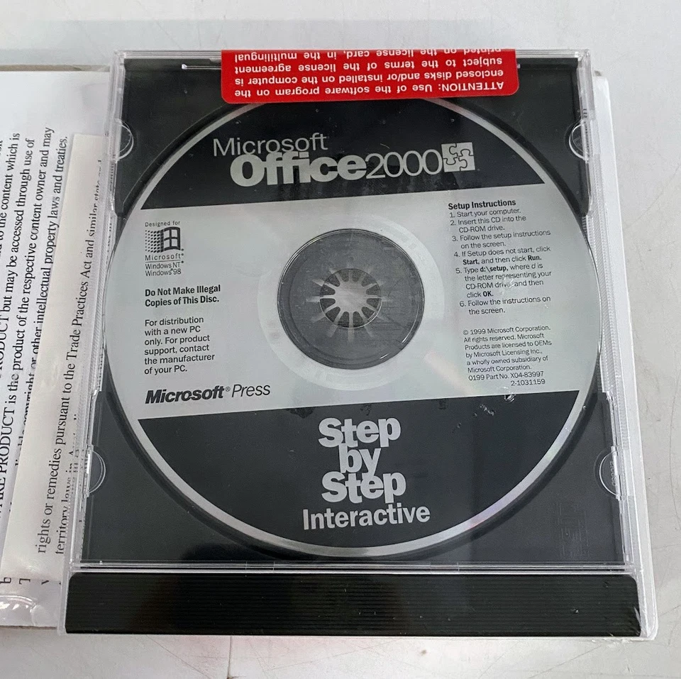 Vintage Microsoft Office 2000 Professional w/ Step by Step Interactive CD - Image 2 of 3